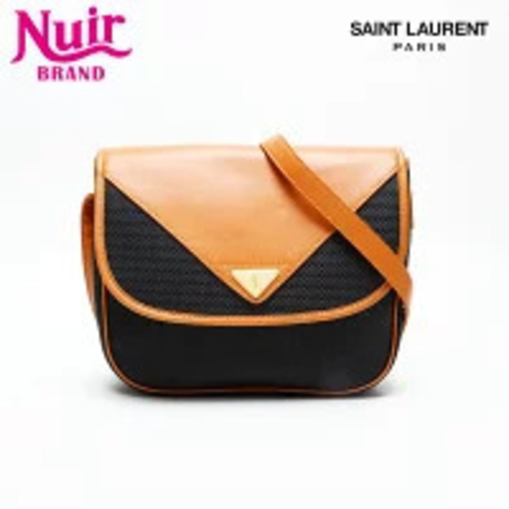 Yves Saint Laurent Logo Shoulder Bag Black